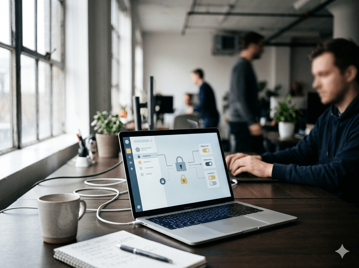 Developer workspace displaying app data-privacy settings amid new compliance rules